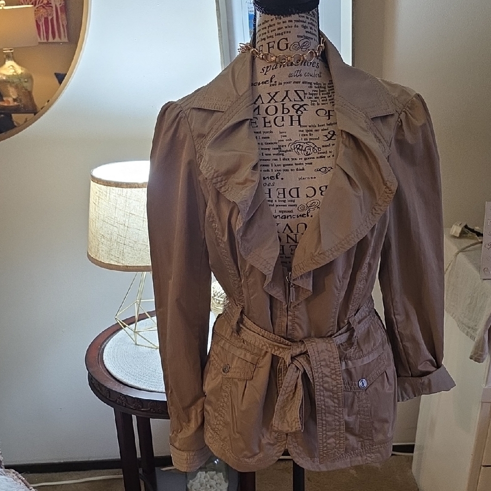 White House Black Market Tan Trench Coat